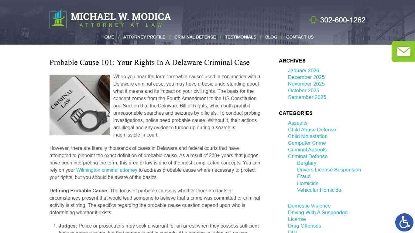 Probable Cause 101: Your Rights In A Delaware Criminal Case